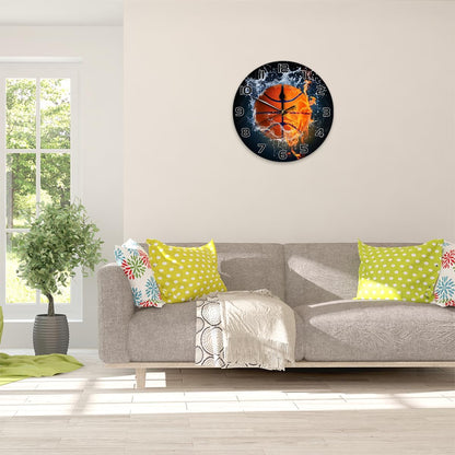 Yellow Lemon Wall Clock Battery Operated 10 in Round Wall Clocks Slilent Non Ticking Quartz Analog Clock for Bedroom Kids Living Room Classroom Decor