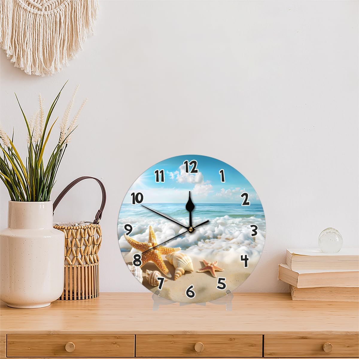 Yellow Lemon Wall Clock Battery Operated 10 in Round Wall Clocks Slilent Non Ticking Quartz Analog Clock for Bedroom Kids Living Room Classroom Decor