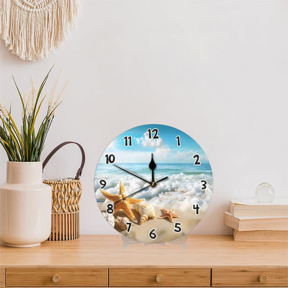 Yellow Lemon Wall Clock Battery Operated 10 in Round Wall Clocks Slilent Non Ticking Quartz Analog Clock for Bedroom Kids Living Room Classroom Decor
