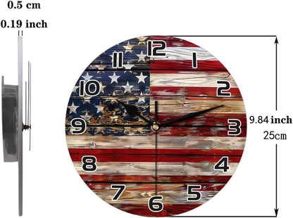 Yellow Lemon Wall Clock Battery Operated 10 in Round Wall Clocks Slilent Non Ticking Quartz Analog Clock for Bedroom Kids Living Room Classroom Decor