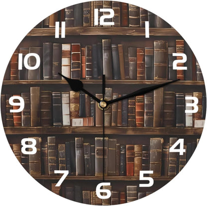 Yellow Lemon Wall Clock Battery Operated 10 in Round Wall Clocks Slilent Non Ticking Quartz Analog Clock for Bedroom Kids Living Room Classroom Decor