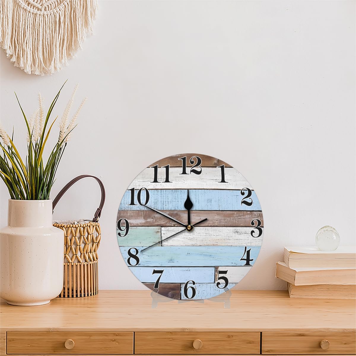 Yellow Lemon Wall Clock Battery Operated 10 in Round Wall Clocks Slilent Non Ticking Quartz Analog Clock for Bedroom Kids Living Room Classroom Decor