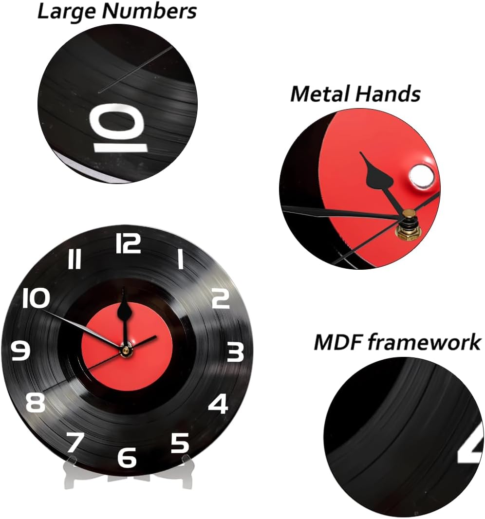 Yellow Lemon Wall Clock Battery Operated 10 in Round Wall Clocks Slilent Non Ticking Quartz Analog Clock for Bedroom Kids Living Room Classroom Decor