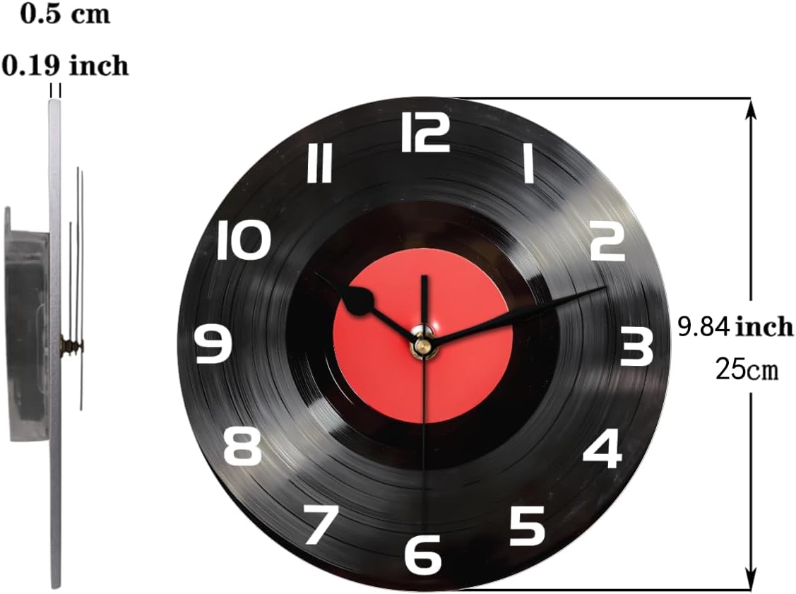 Yellow Lemon Wall Clock Battery Operated 10 in Round Wall Clocks Slilent Non Ticking Quartz Analog Clock for Bedroom Kids Living Room Classroom Decor