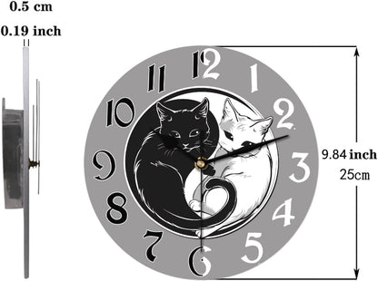 Yellow Lemon Wall Clock Battery Operated 10 in Round Wall Clocks Slilent Non Ticking Quartz Analog Clock for Bedroom Kids Living Room Classroom Decor