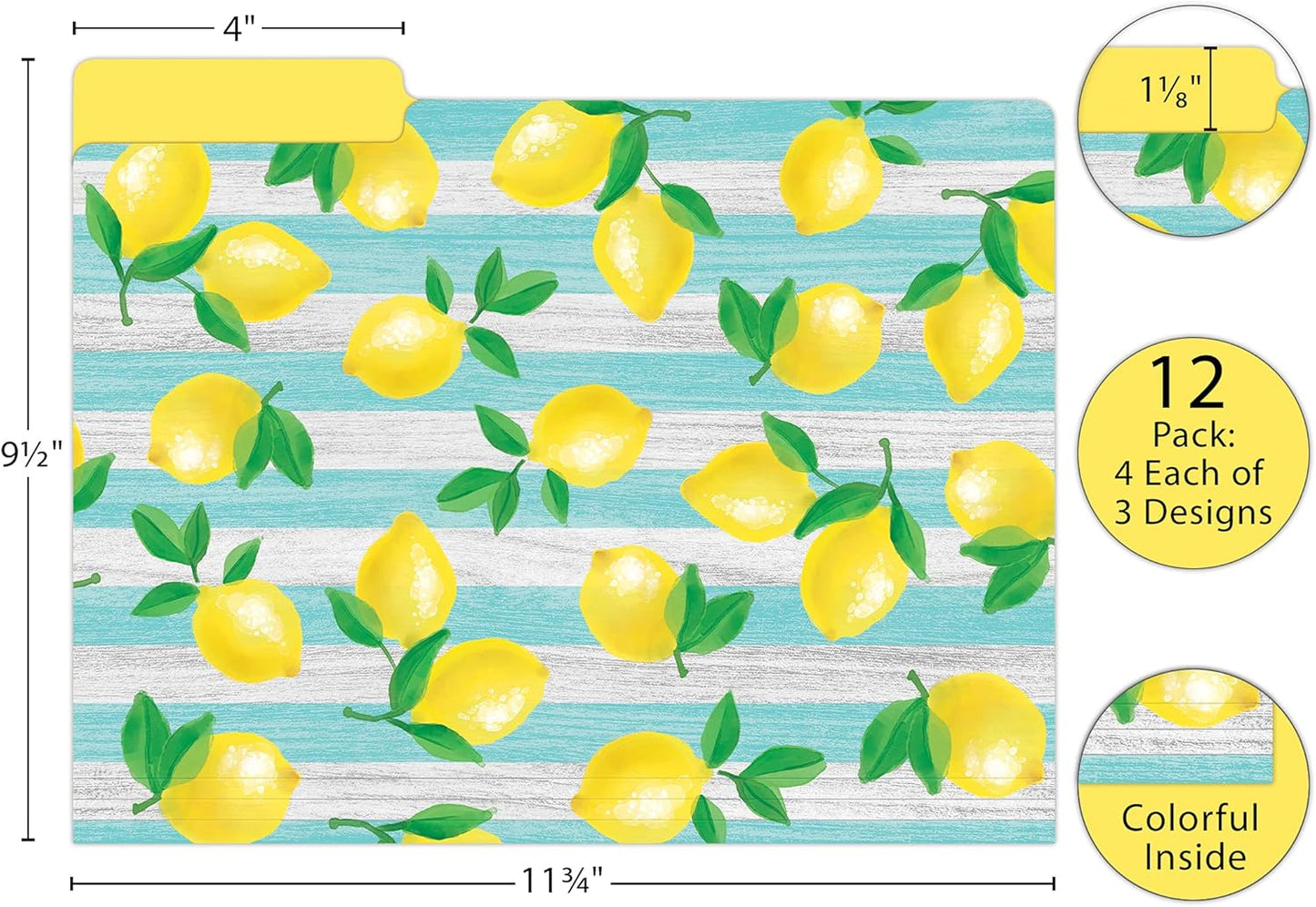 Teacher Created Resources Lemon Zest File Folders (TCR8542)