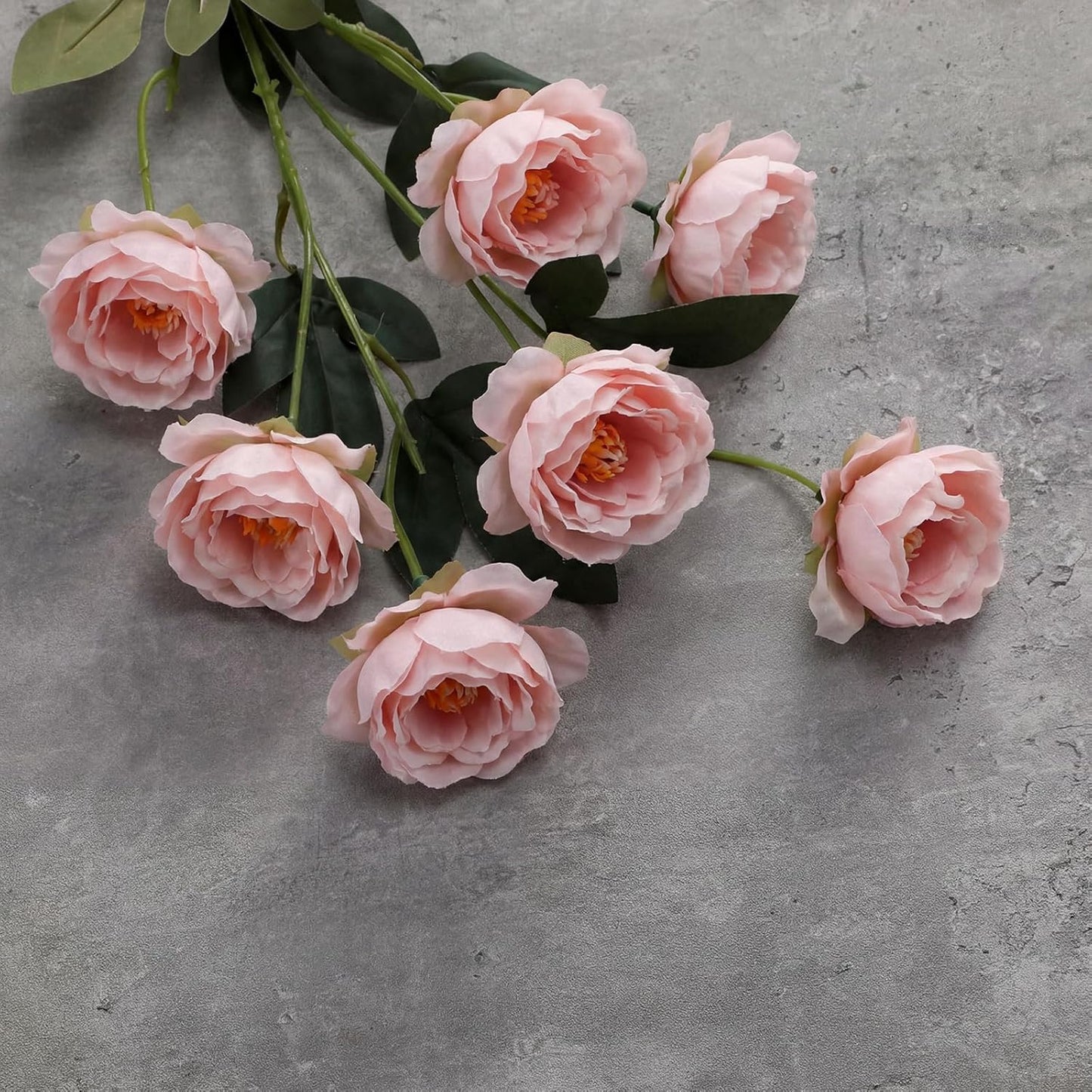 6 Pcs 32" Large Yellow Artificial Peonies Stems Flowers, Real Look Faux Silk Peony Bouquet 42 Heads Total for Vase Filler, Farmhouse Rustic Neutral Home Decor, Wedding Centerpieces