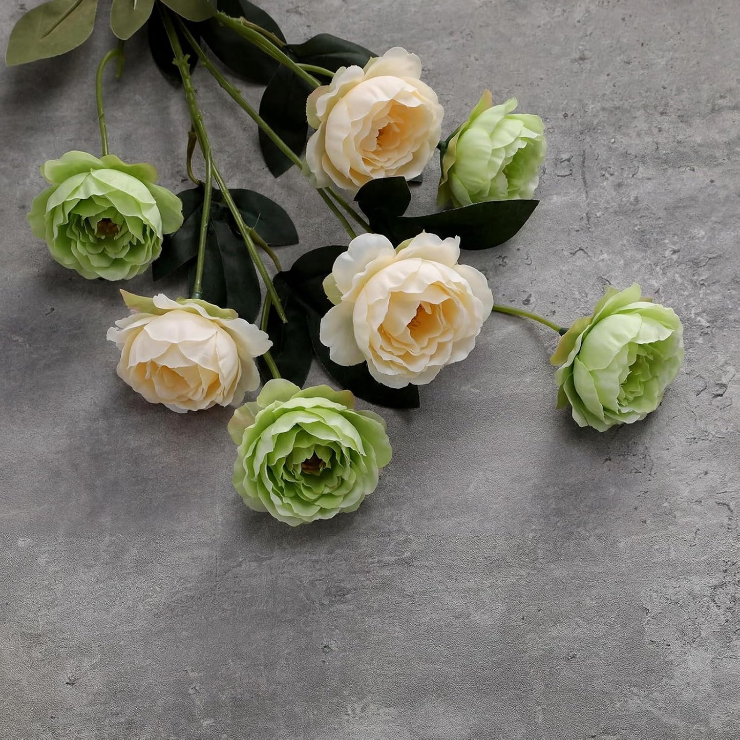 6 Pcs 32" Large Yellow Artificial Peonies Stems Flowers, Real Look Faux Silk Peony Bouquet 42 Heads Total for Vase Filler, Farmhouse Rustic Neutral Home Decor, Wedding Centerpieces