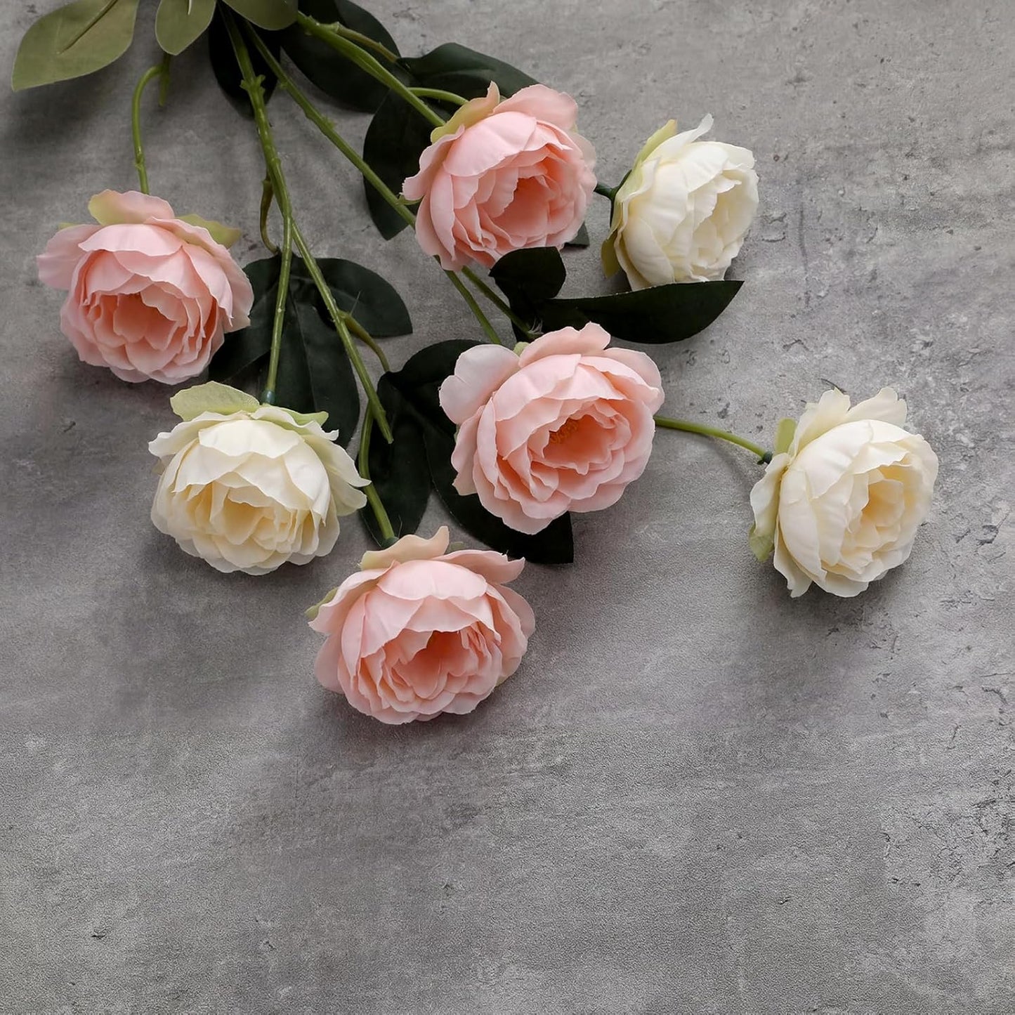 6 Pcs 32" Large Yellow Artificial Peonies Stems Flowers, Real Look Faux Silk Peony Bouquet 42 Heads Total for Vase Filler, Farmhouse Rustic Neutral Home Decor, Wedding Centerpieces