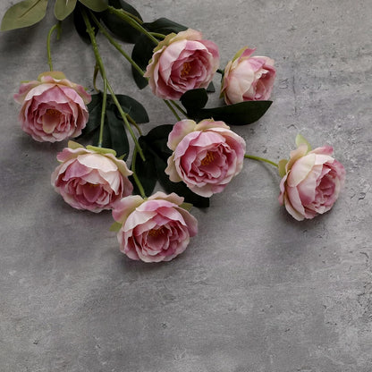 6 Pcs 32" Large Yellow Artificial Peonies Stems Flowers, Real Look Faux Silk Peony Bouquet 42 Heads Total for Vase Filler, Farmhouse Rustic Neutral Home Decor, Wedding Centerpieces
