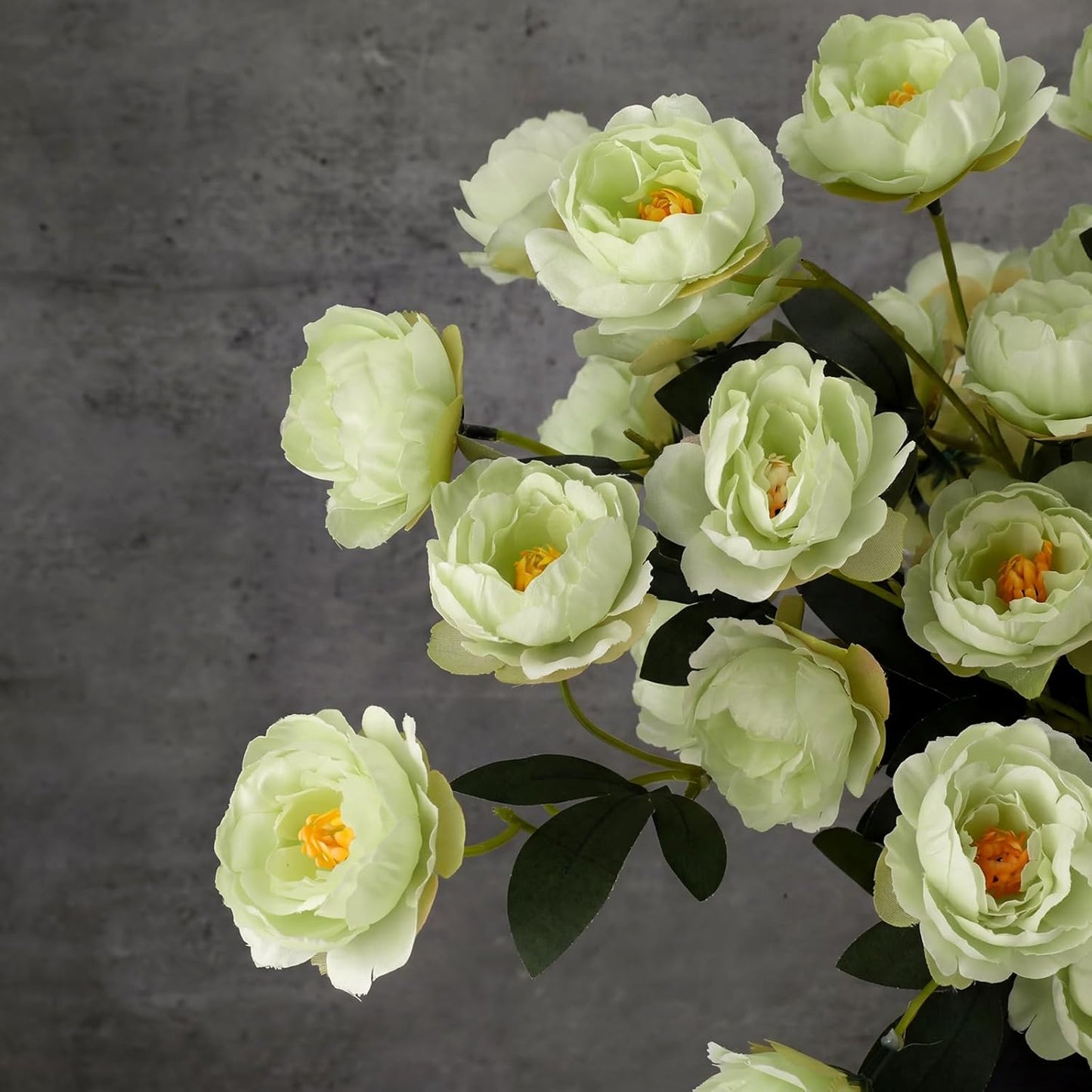 6 Pcs 32" Large Yellow Artificial Peonies Stems Flowers, Real Look Faux Silk Peony Bouquet 42 Heads Total for Vase Filler, Farmhouse Rustic Neutral Home Decor, Wedding Centerpieces