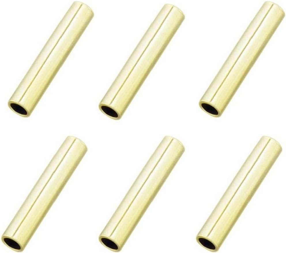 100pcs Adabele Tarnish Resistant Gold Straight Tube Beads 10mm, Hole 1.2mm | Premium 18K Yellow Gold Plated, Sleek Hollow Metal Straight Pipes Spacer Tubes for Craft Jewelry Making Bracelets