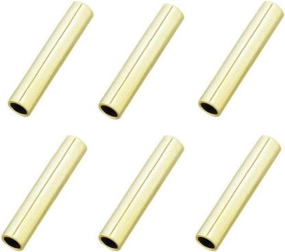 100pcs Adabele Tarnish Resistant Gold Straight Tube Beads 10mm, Hole 1.2mm | Premium 18K Yellow Gold Plated, Sleek Hollow Metal Straight Pipes Spacer Tubes for Craft Jewelry Making Bracelets