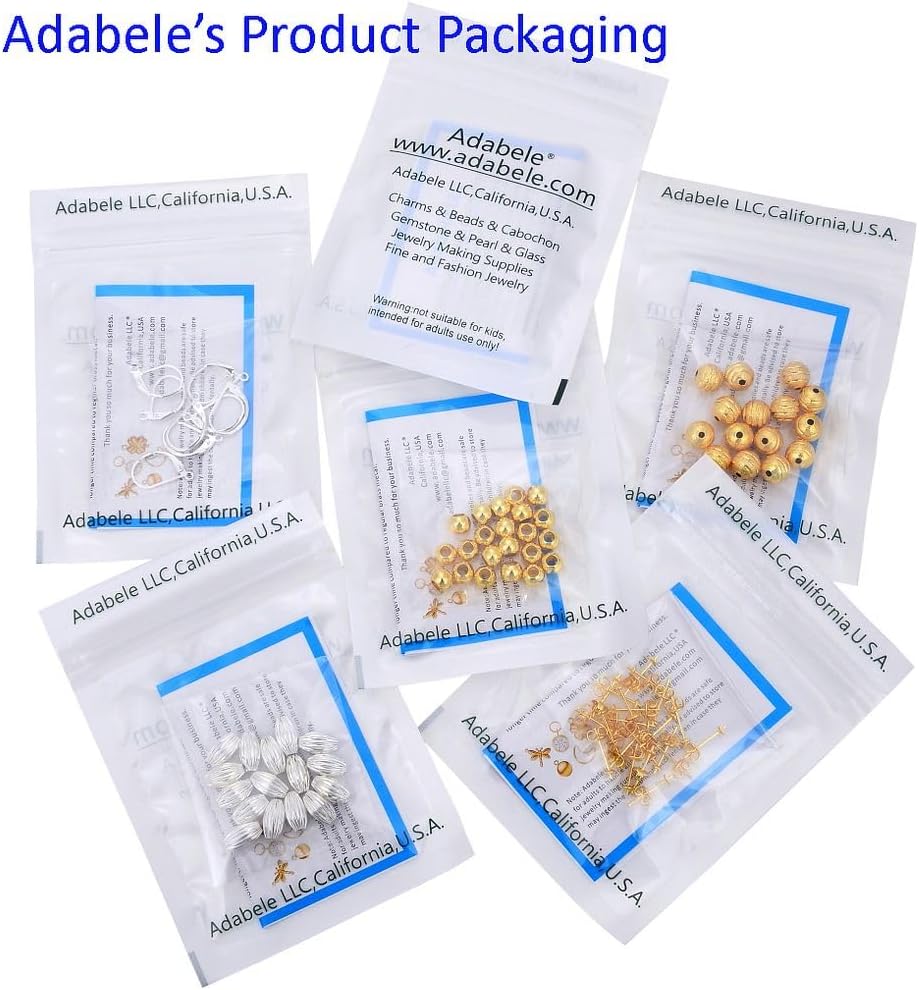 100pcs Adabele Tarnish Resistant Gold Straight Tube Beads 10mm, Hole 1.2mm | Premium 18K Yellow Gold Plated, Sleek Hollow Metal Straight Pipes Spacer Tubes for Craft Jewelry Making Bracelets