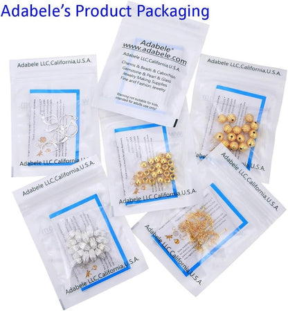 100pcs Adabele Tarnish Resistant Gold Straight Tube Beads 10mm, Hole 1.2mm | Premium 18K Yellow Gold Plated, Sleek Hollow Metal Straight Pipes Spacer Tubes for Craft Jewelry Making Bracelets