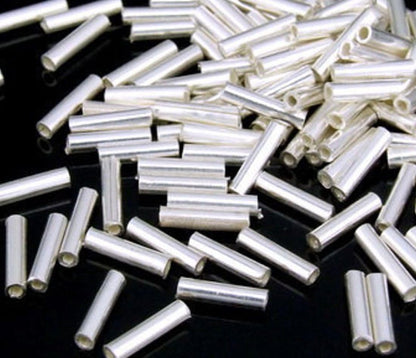 100pcs Adabele Tarnish Resistant Gold Straight Tube Beads 10mm, Hole 1.2mm | Premium 18K Yellow Gold Plated, Sleek Hollow Metal Straight Pipes Spacer Tubes for Craft Jewelry Making Bracelets