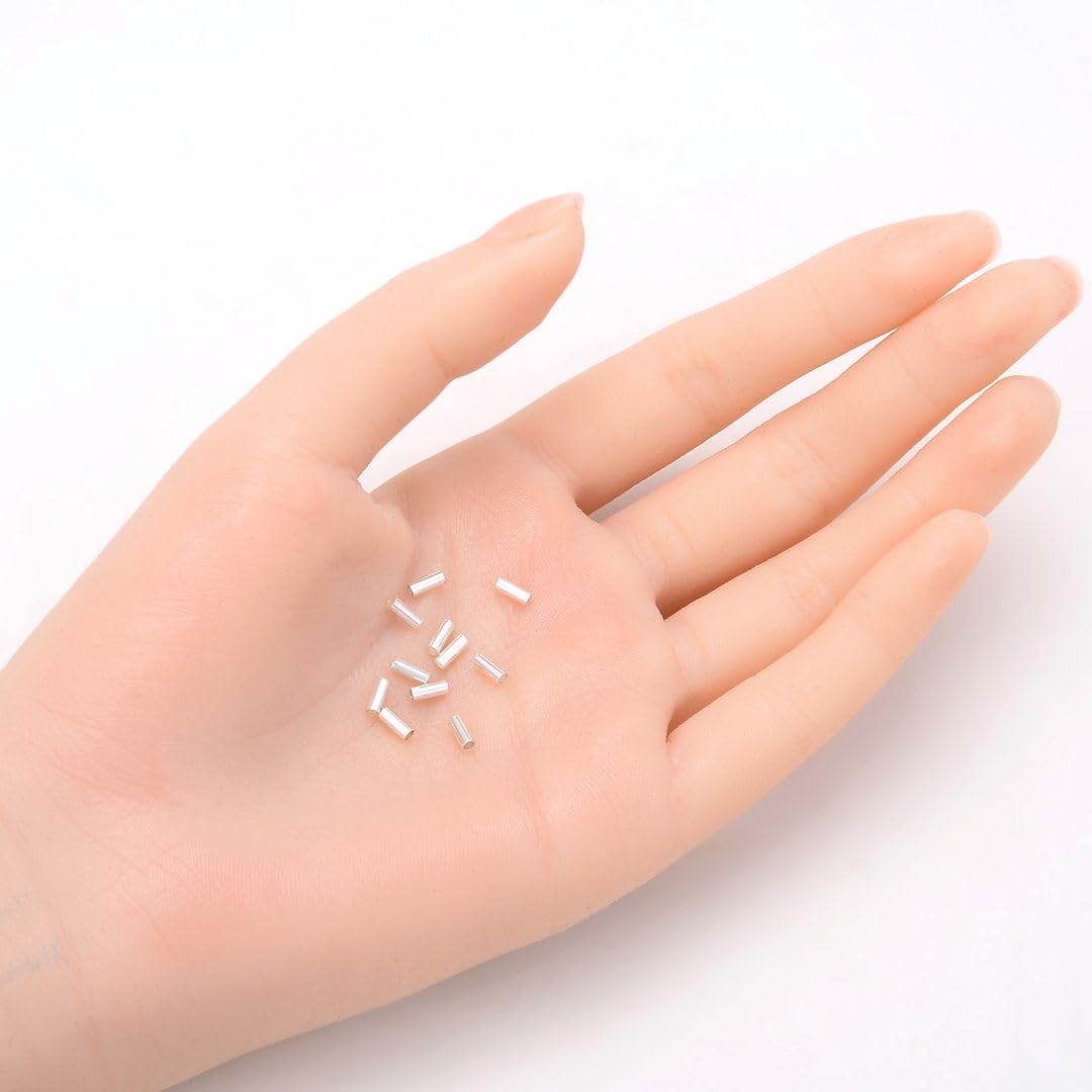 100pcs Adabele Tarnish Resistant Gold Straight Tube Beads 10mm, Hole 1.2mm | Premium 18K Yellow Gold Plated, Sleek Hollow Metal Straight Pipes Spacer Tubes for Craft Jewelry Making Bracelets
