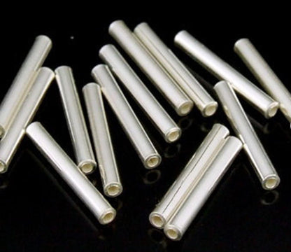 100pcs Adabele Tarnish Resistant Gold Straight Tube Beads 10mm, Hole 1.2mm | Premium 18K Yellow Gold Plated, Sleek Hollow Metal Straight Pipes Spacer Tubes for Craft Jewelry Making Bracelets