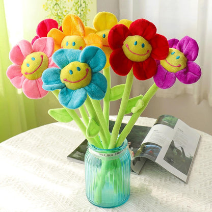 Stuffed Artifical Flower,Plush Sunflower Bouquet with Bendable Stems, Stuffed Flower Home Decoration for Wedding Party Birthday Christmas (26 Inch, Yellow)