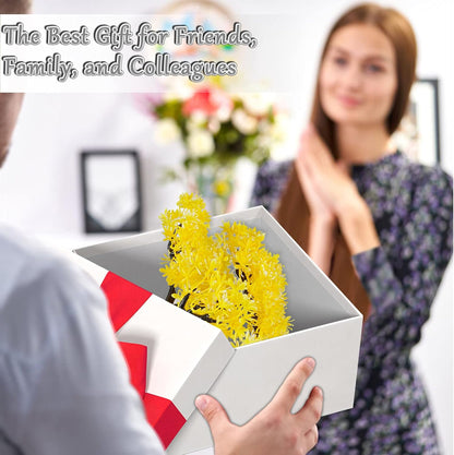 Mini Artificial Bonsai Tree with Cement Pot Home Decor, Yellow | No Water Needed, Decoration for Home Office Desk