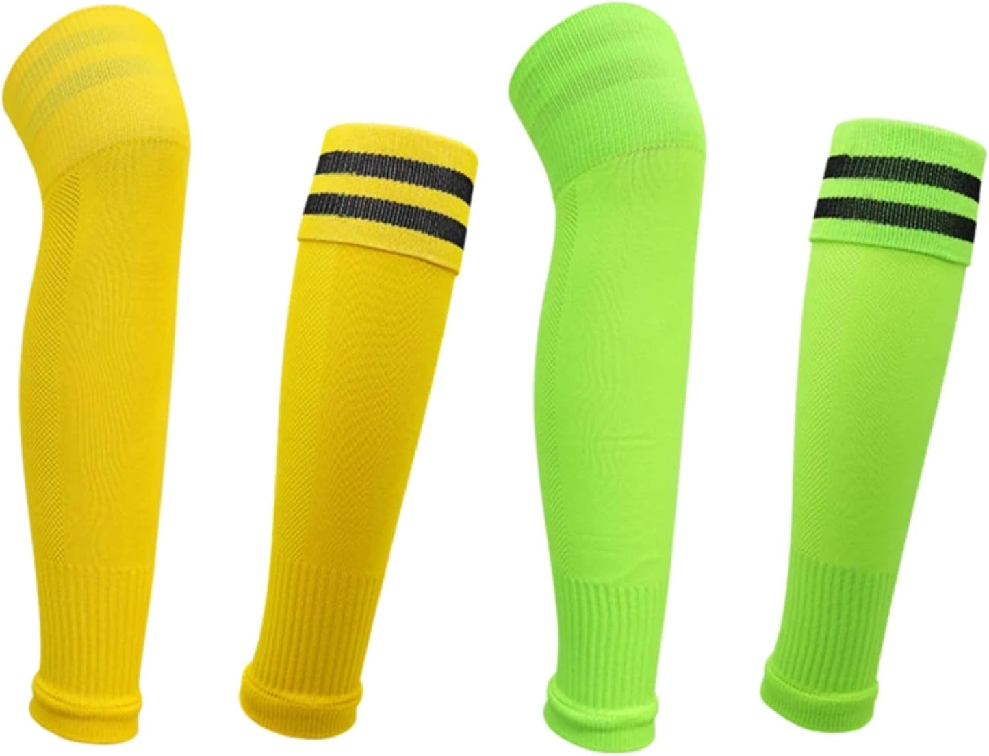 Heavyweight Big Kids Soccer Leg Sleeves 16.53inch Mesh Youth Knee Guards Elastic Leg Gaiter for Boys Girls