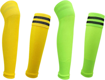 Heavyweight Big Kids Soccer Leg Sleeves 16.53inch Mesh Youth Knee Guards Elastic Leg Gaiter for Boys Girls