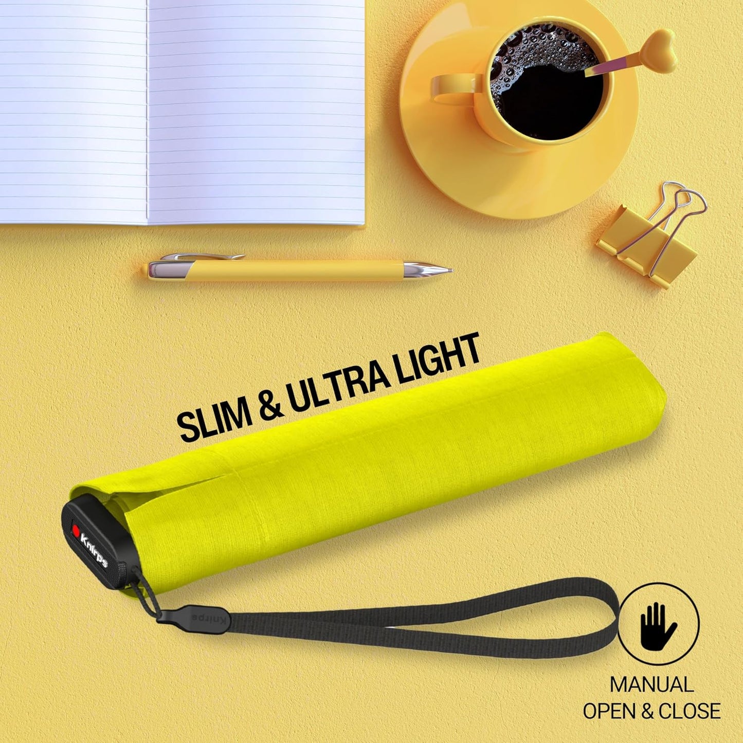 US.050 Ultra Light Pocket Size Manual Rain Umbrella with Carrying Case