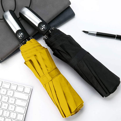 USA Folding Umbrella 10 Ribs Compact Travel Umbrella with Teflon Coating, Automatic Umbrellas Anti UV Coating Folding Umbrellas, Yellow