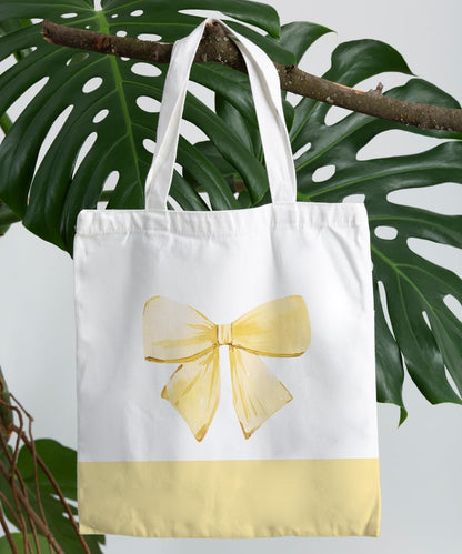 Coquette Pink Bow Preppy Canvas Tote Bag for Women Teens Teen Girls, Pink Bow Girls Tote Bag, Coquette Gifts