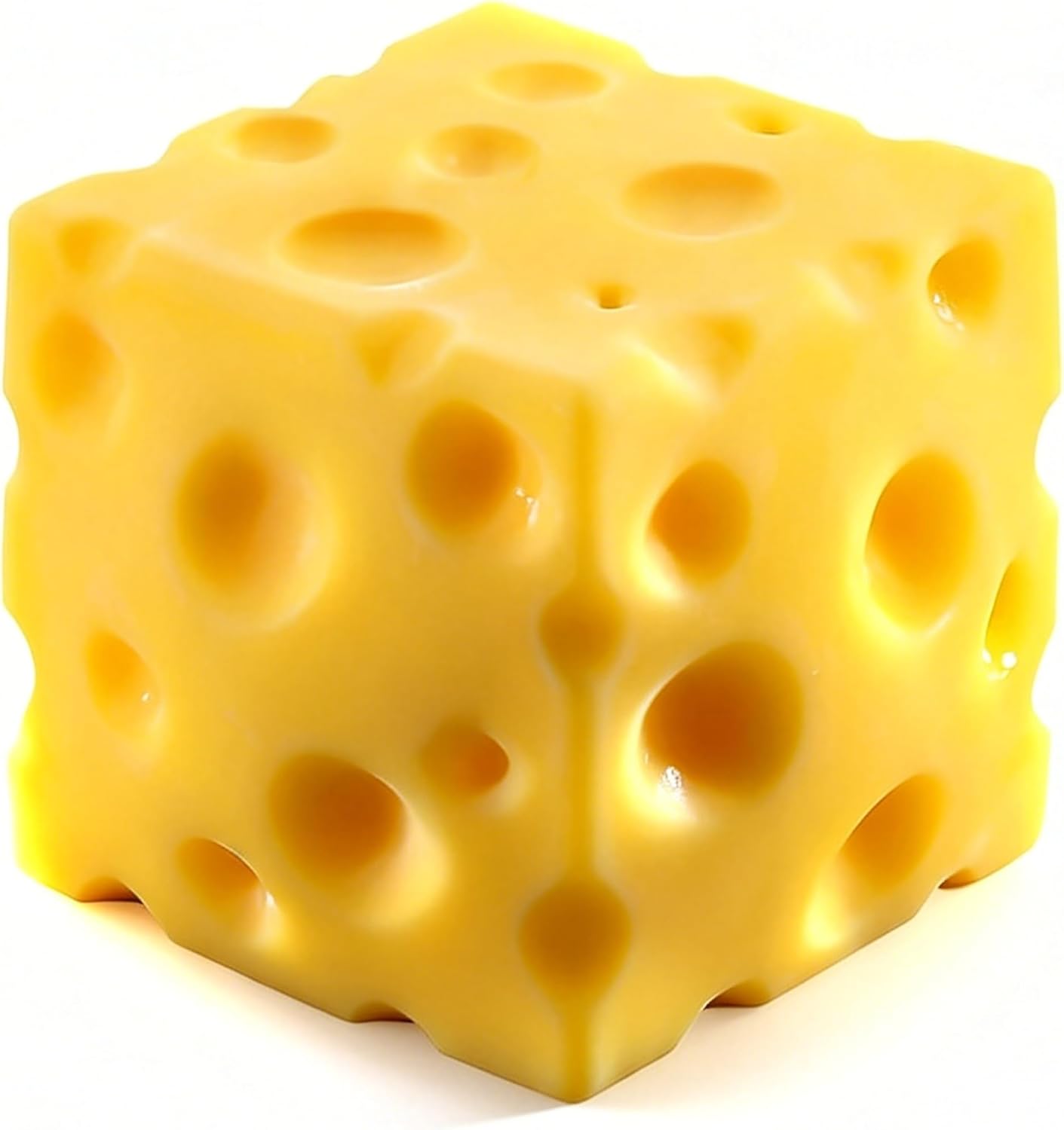 Yellow Cube Cheese Squishy Fidget Toy, Rising Cheese Block Squeeze Toy, Sensory Stress Relief Squishies Toy for Kids Adults, Autism Anxiety Relief Desk Novelty Gift(3 inch)