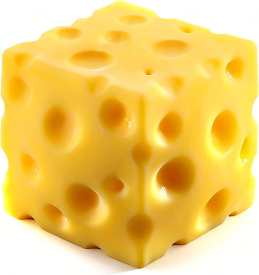 Yellow Cube Cheese Squishy Fidget Toy, Rising Cheese Block Squeeze Toy, Sensory Stress Relief Squishies Toy for Kids Adults, Autism Anxiety Relief Desk Novelty Gift(3 inch)