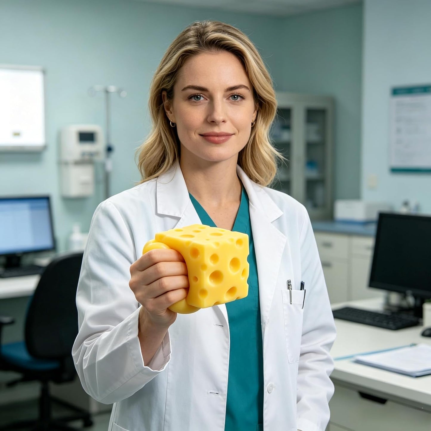 Yellow Cube Cheese Squishy Fidget Toy, Rising Cheese Block Squeeze Toy, Sensory Stress Relief Squishies Toy for Kids Adults, Autism Anxiety Relief Desk Novelty Gift(3 inch)
