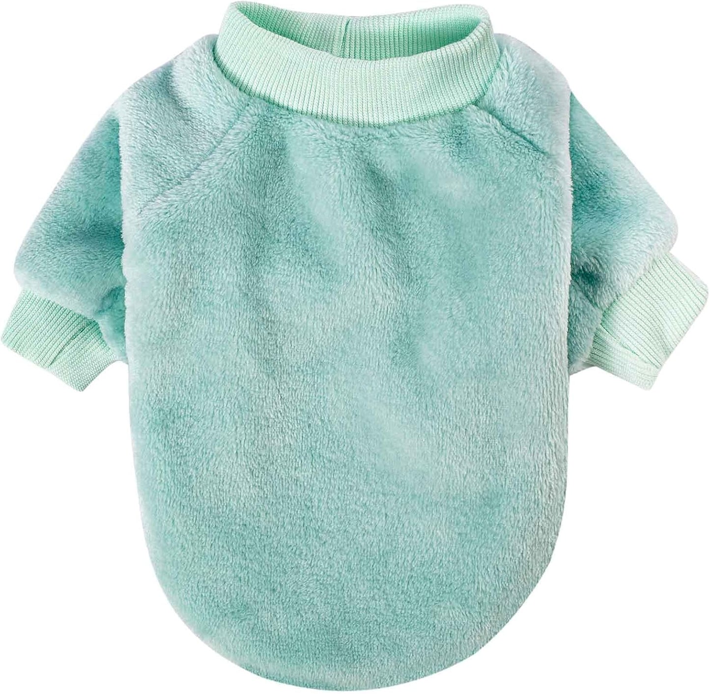 Small Dog Sweaters, 3-Pack Dog & Cat Clothes, Ultra Soft and Warm Pet Jackets for Small Dogs Boy & Girl, Winter Pet Apparel Costumes, Puppy Outfits (Beige,Light Green,Yellow, Large)