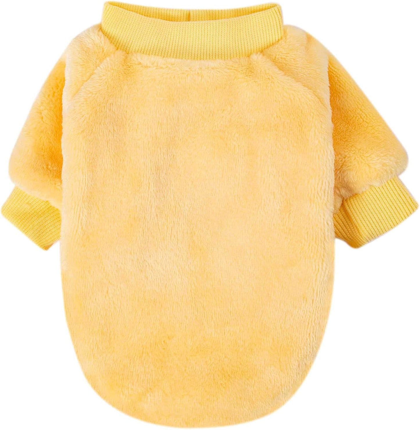 Small Dog Sweaters, 3-Pack Dog & Cat Clothes, Ultra Soft and Warm Pet Jackets for Small Dogs Boy & Girl, Winter Pet Apparel Costumes, Puppy Outfits (Beige,Light Green,Yellow, Large)