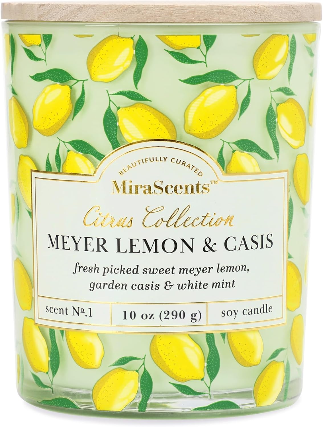 Lemon Candle,Lemon Scented Candles,Summer Scented Candle for Home & Kitchen,Natural Soy Wax Candles,Candles Gift for Womens,Mother Day Gift,10oz