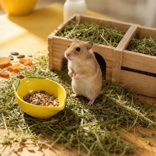 Small Guinea Pig Food Bowl Cute Ceramic Hamster Water Bowl Ferret Rat Chinchilla Rabbit Feeding Dish Young Animal Feeder (Lemon Yellow)