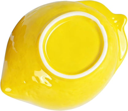 Small Guinea Pig Food Bowl Cute Ceramic Hamster Water Bowl Ferret Rat Chinchilla Rabbit Feeding Dish Young Animal Feeder (Lemon Yellow)