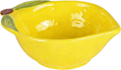 Small Guinea Pig Food Bowl Cute Ceramic Hamster Water Bowl Ferret Rat Chinchilla Rabbit Feeding Dish Young Animal Feeder (Lemon Yellow)