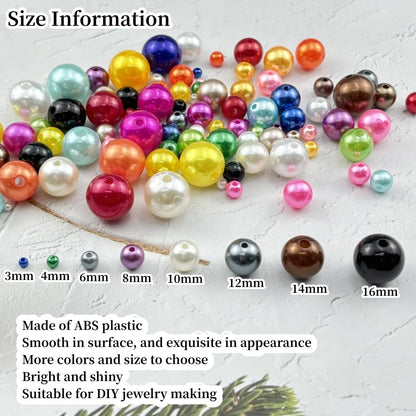 4000pcs Pearl Beads for Crafts 3mm Resin Pearl for Jewelry Making Round Bulk Pearls Beads with Hole for Sewing Crafts Decoration Necklaces Bracelets Earrings Making(Gold Yellow)
