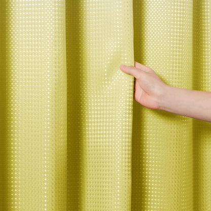 Lemon Yellow Textured Fabric Bath Shower Curtain, Polyester Ombre Curtains for Bathroom, Water Repellent Shower Curtain Liner with 12 Hooks,Machine Washable,72 x 72 inch