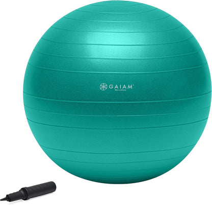 Balance Ball Kit, Anti-Burst Stability Ball with Pump | 55cm Anti-Burst Ball | Textured Grip Surface | Air Pump Included | Core & Stability Training | Home Use