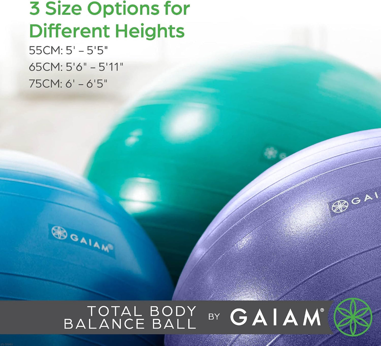 Balance Ball Kit, Anti-Burst Stability Ball with Pump | 55cm Anti-Burst Ball | Textured Grip Surface | Air Pump Included | Core & Stability Training | Home Use