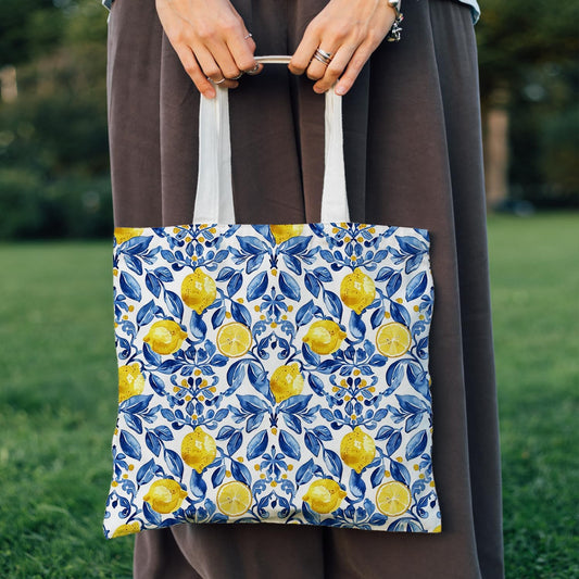 Lemons Fruits Food Tote Bag Gifts for Women, Canvas Aesthetic Reusable Grocery Bags Shopping Bags