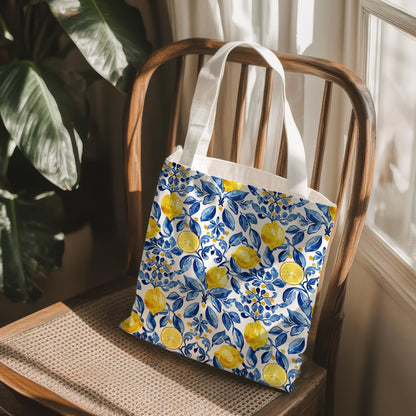 Lemons Fruits Food Tote Bag Gifts for Women, Canvas Aesthetic Reusable Grocery Bags Shopping Bags