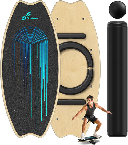 Balance Board - 7 Mode Wobble Board with Roller & Ball | 7 Modes Balance Trainer, Adjustable Stoppers for Balance Training, Core Workouts, Stability, Surf Training & Physical Therapy