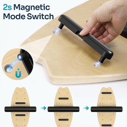 Balance Board - 7 Mode Wobble Board with Roller & Ball | 7 Modes Balance Trainer, Adjustable Stoppers for Balance Training, Core Workouts, Stability, Surf Training & Physical Therapy