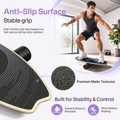 Balance Board - 7 Mode Wobble Board with Roller & Ball | 7 Modes Balance Trainer, Adjustable Stoppers for Balance Training, Core Workouts, Stability, Surf Training & Physical Therapy