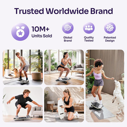 Balance Board - 7 Mode Wobble Board with Roller & Ball | 7 Modes Balance Trainer, Adjustable Stoppers for Balance Training, Core Workouts, Stability, Surf Training & Physical Therapy