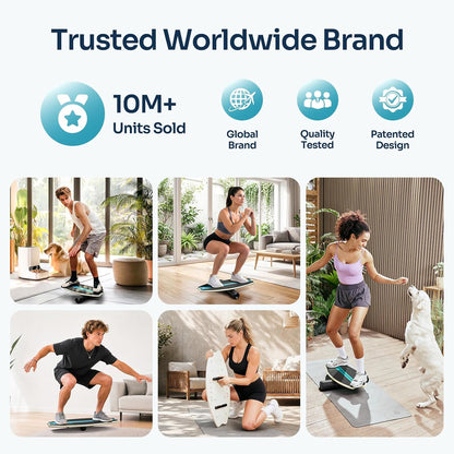 Balance Board - 7 Mode Wobble Board with Roller & Ball | 7 Modes Balance Trainer, Adjustable Stoppers for Balance Training, Core Workouts, Stability, Surf Training & Physical Therapy