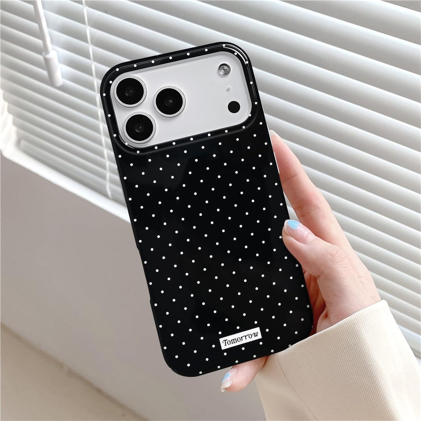 Compatible with iPhone 13/iPhone 14 Case with Cute Fashion Polka Dot Aesthetics Design Simple Cases for Soft TPU Slim Protection Cover-Lemon-Yellow - Colors B